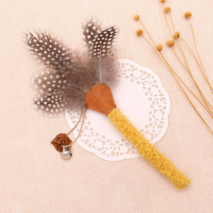 Catnip Chew Sticks with Feather and Bell