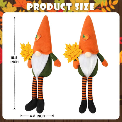 2-Pack Fall Plush Swedish Gnomes - Handmade 