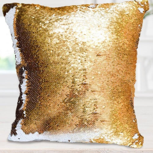 Custom Photo Pillow Cover, Personalized Sequin