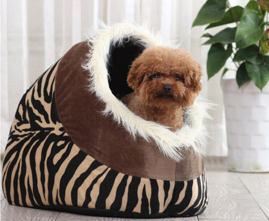 Leopard Print Pet Bed