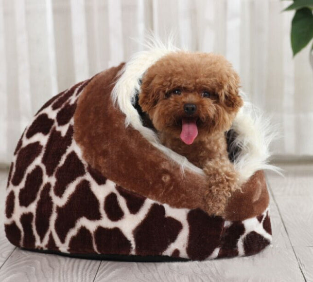 Leopard Print Pet Bed