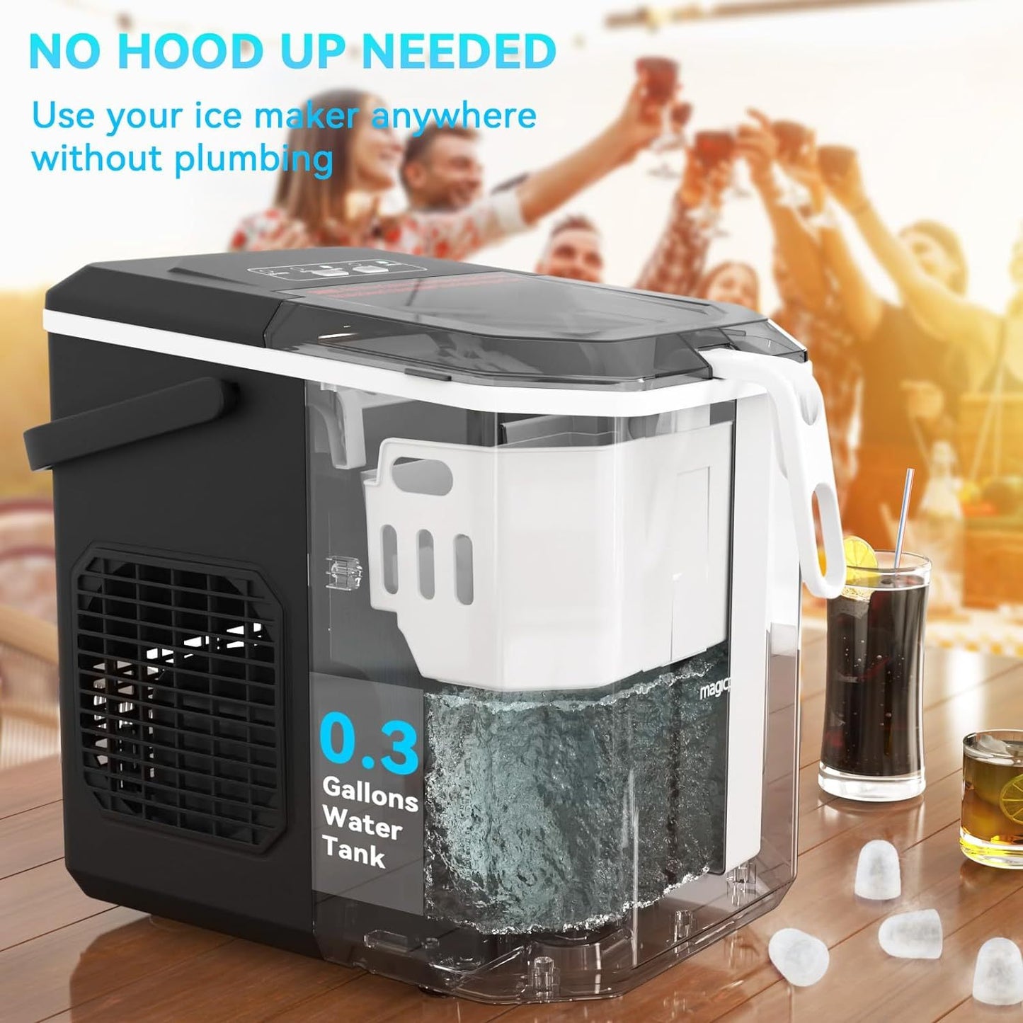 Portable Ice Maker, 26.5 lbs/Day