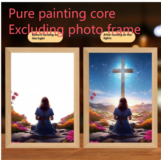 Jesus LED Light Painting Home Decoration