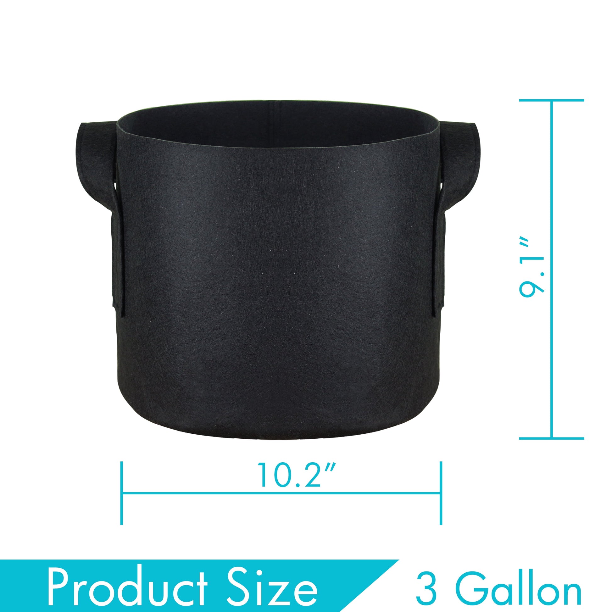 12-Pack 3 Gallon Black Grow Bags, Aeration Fabric Pots with Durable Handles, Come with 12 Pcs Plant Labels