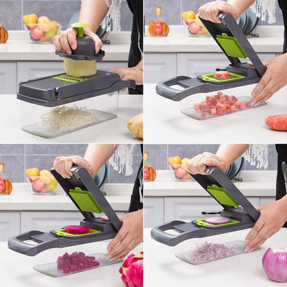 12 In 1 Manual Vegetable Chopper Kitchen Gadgets