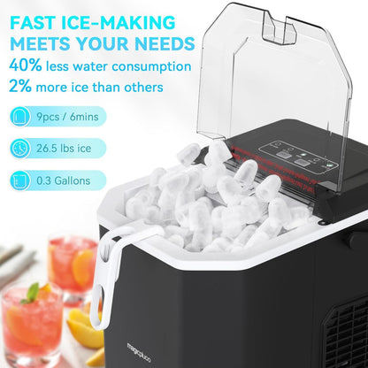 Portable Ice Maker, 26.5 lbs/Day