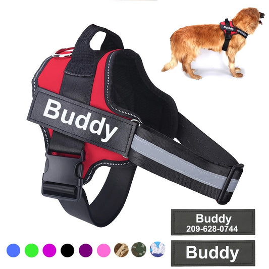 Personalized Dog Harness - NO PULL - Reflective, Adjustable Vest