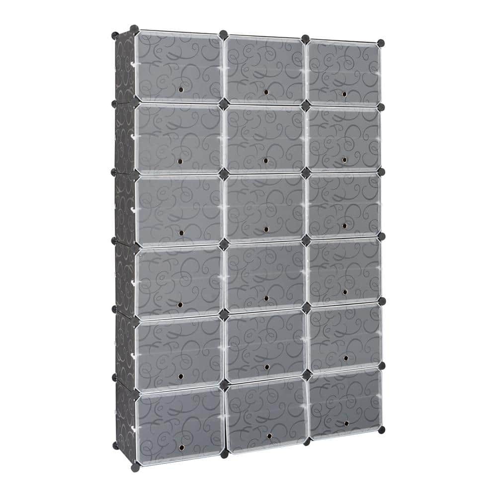 70.87 In. H 72-Pair Black Shoe Rack