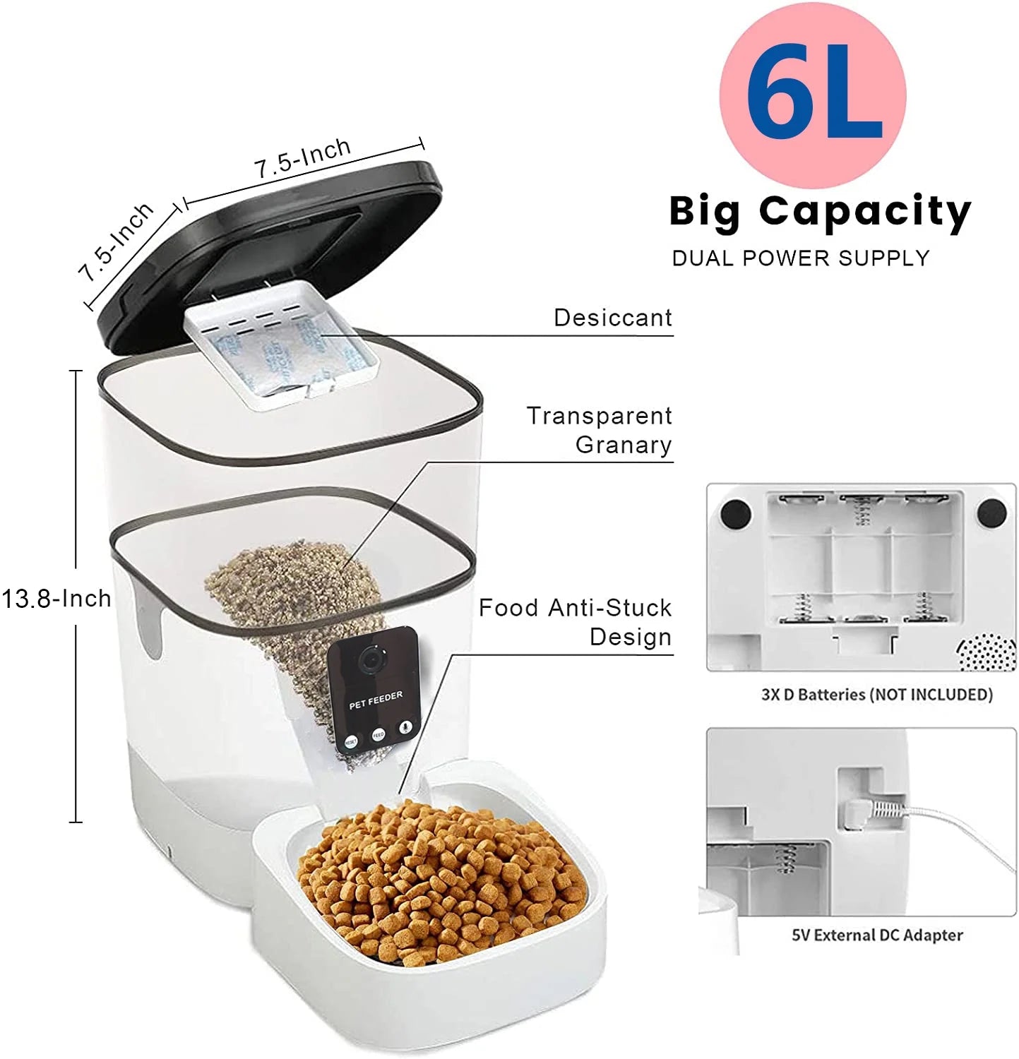 Automatic Pet Feeder for Cats and Dogs