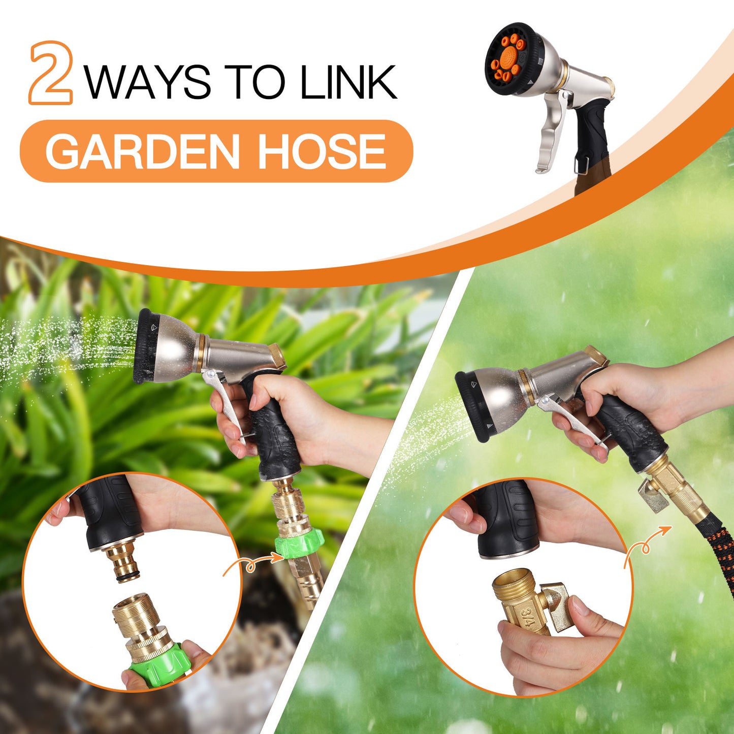 9-Function Garden Hose Spray Gun