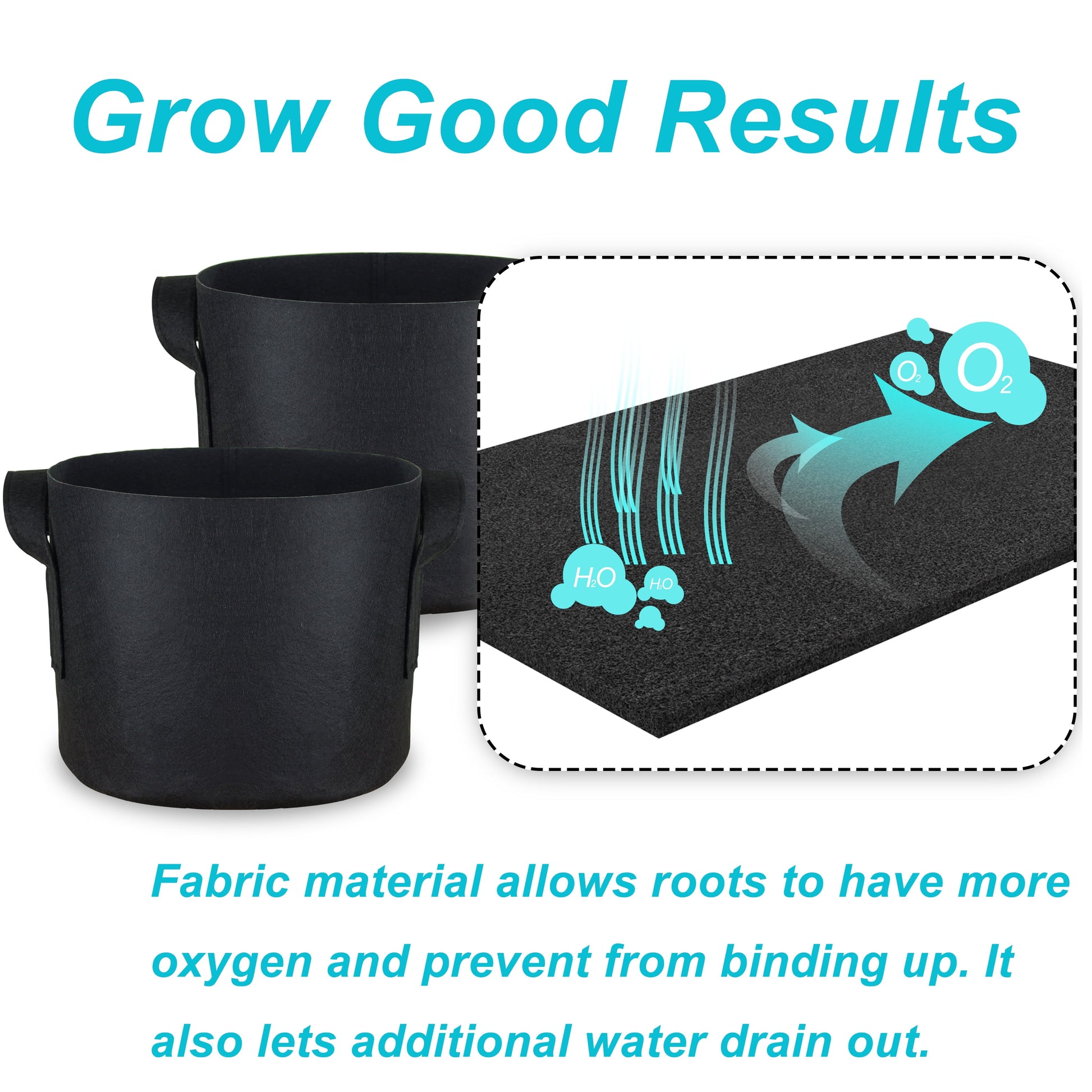 12-Pack 3 Gallon Black Grow Bags, Aeration Fabric Pots with Durable Handles, Come with 12 Pcs Plant Labels