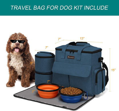 Airline Approved Pet Travel Bag - Versatile Weekend Travel Set for Dogs and Cats with Multiple Storage Compartments